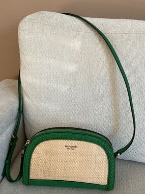 Kate Spade Reiley Straw Dome Crossbody Bag